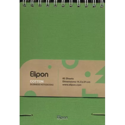 دفتر خط دار پارچه ای کلاسیک 80 برگ (بیزینسی،کد 274)،(6رنگ،سیمی،کشدار)