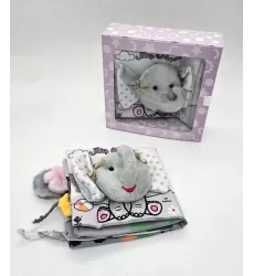 کتاب پارچه ای حیوانات جنگل (2زبانه،باجعبه)